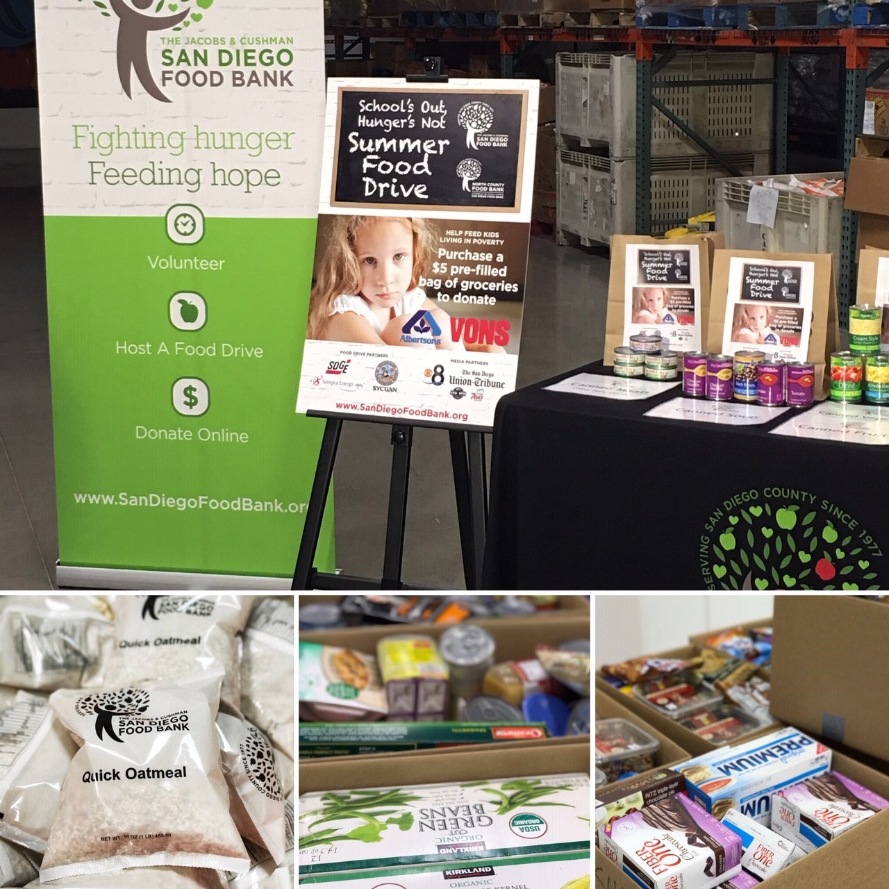 Collage of Food Bank photos