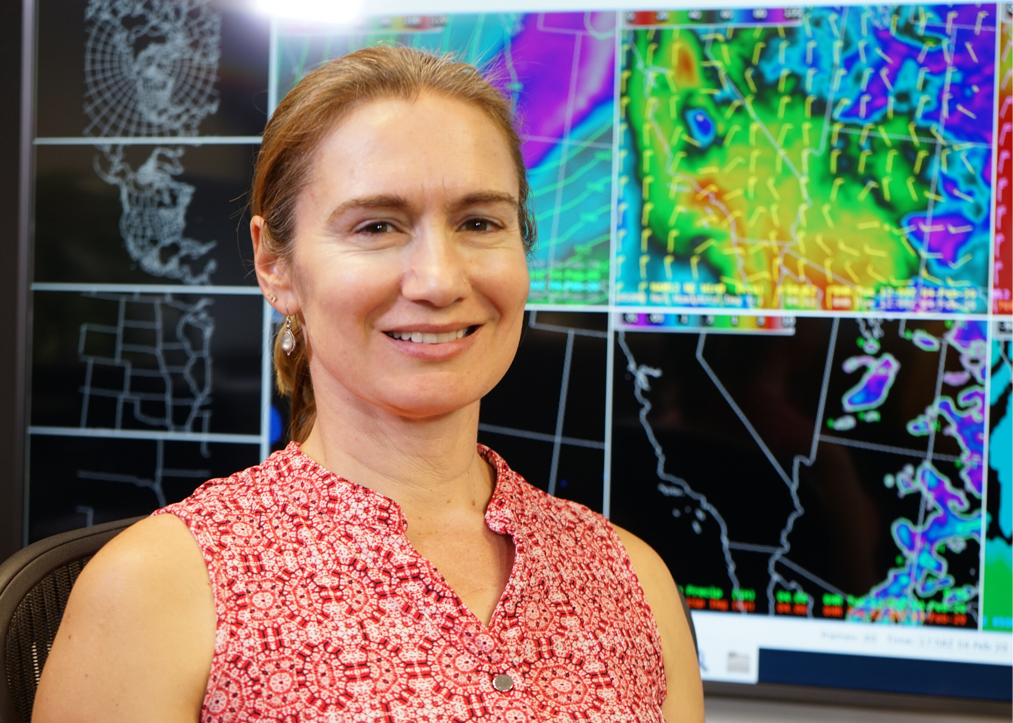 Carrie Bowers in the SDG&E Weather Center